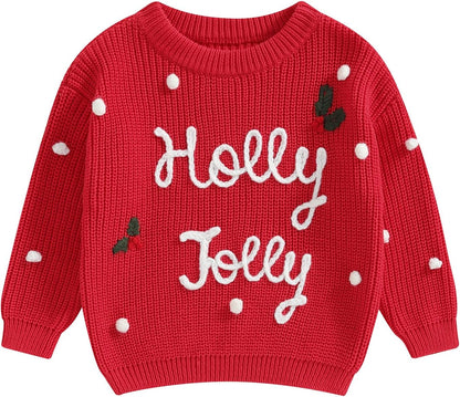 Baby Girl Boy Knit Sweater Blouse Pullover Sweatshirt Warm Crewneck Long Sleeve Tops for Infant Toddler